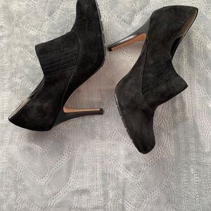 Cole Hahn Nike Air  Black Suede Stiletto Heel Booties NWOT